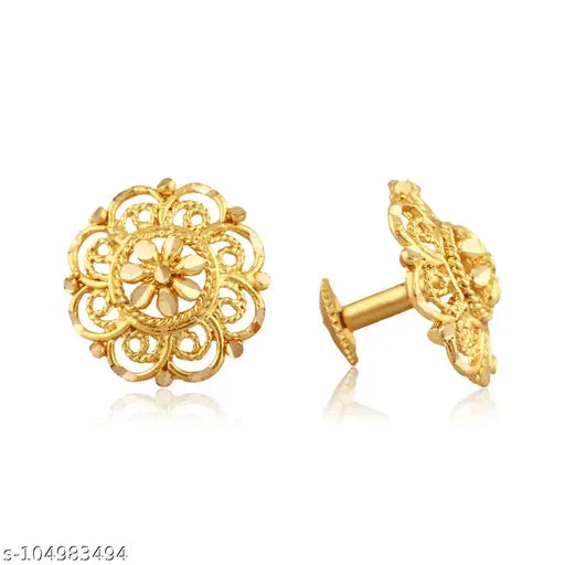 "Ethnic gold-plated jhumar – bridal and festive hair jewelry"