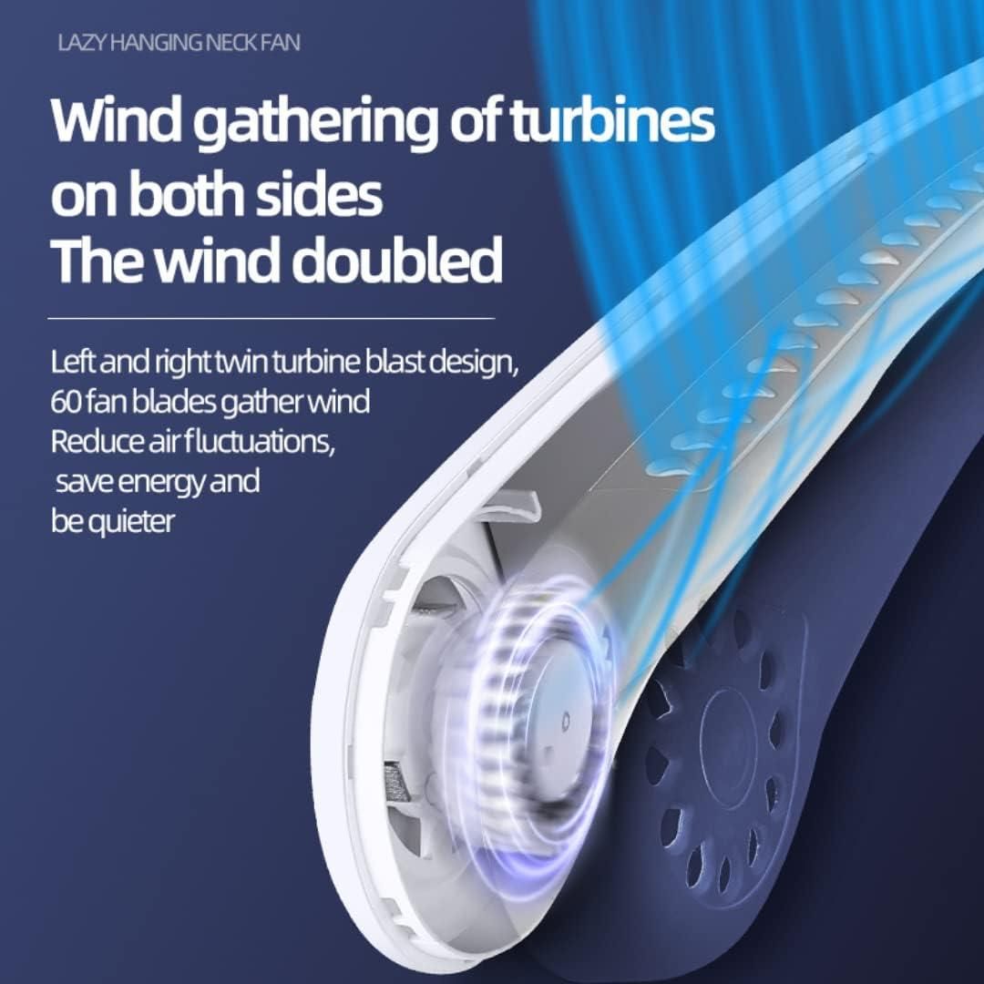 Portable Neck Fan β Hands-Free Bladeless Wearable USB Mini Fan with 3 Speeds - Shop-Vibe