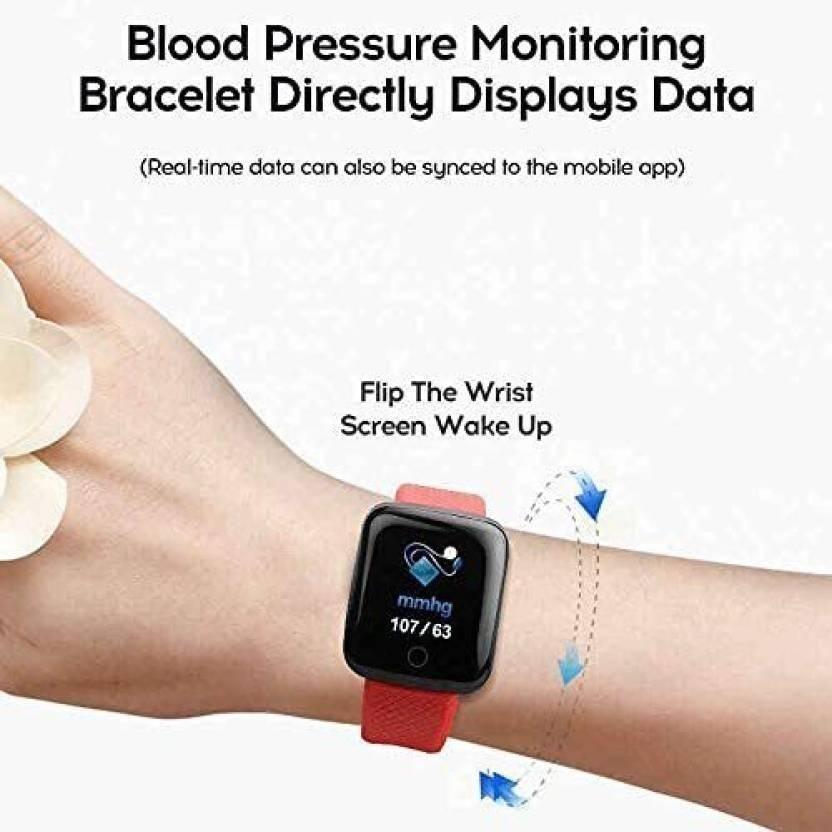 ID116 Plus Smart Fitness Tracker Watch – Black Silicone Strap, Color Display - Shop-Vibe #