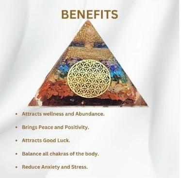 Seven Chakra Orgon Pyramid – Healing Crystal Energy Pyramid for Positive Energy & Balance - Shop-Vibe #
