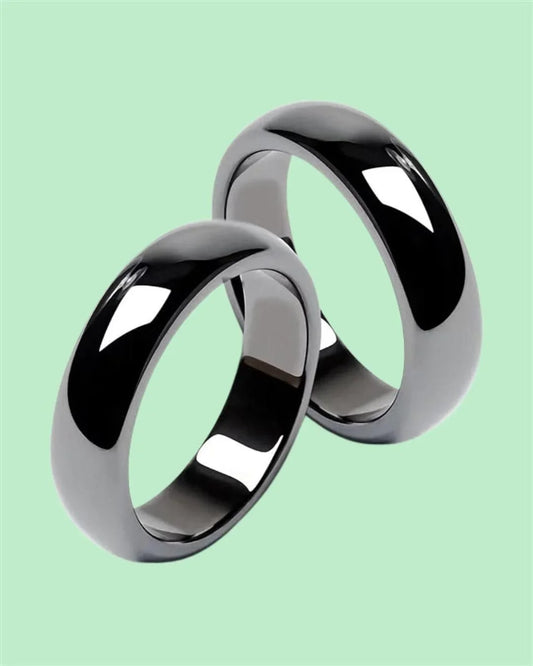 Black Anxiety Relief Ring for Men & Women – Balance Stone Spinner Design - Shop-Vibe #