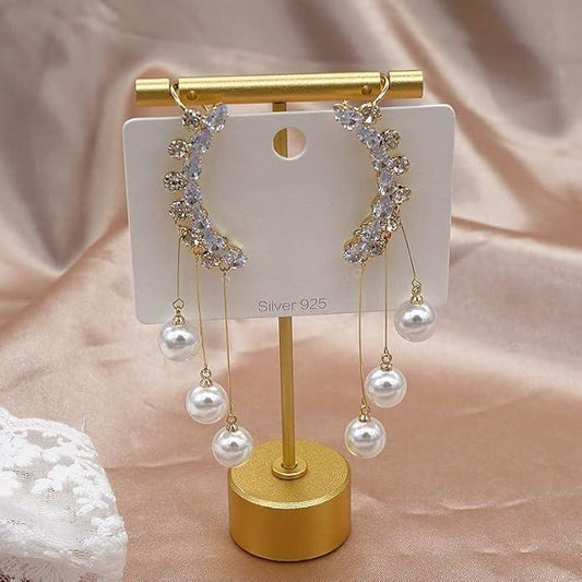 Korean Zircon Studded Earrings - Shop-Vibe #