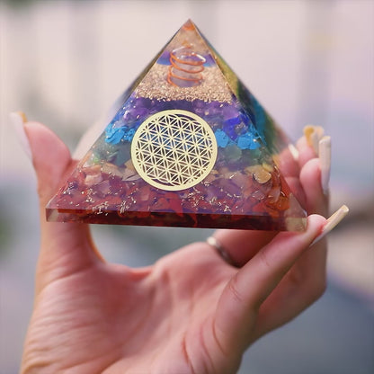 "Seven Chakra Healing Orgon Pyramid – Spiritual Energy Cleansing"